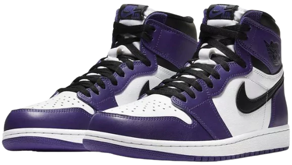 Side View of Jordan 1 Retro High Court Purple White